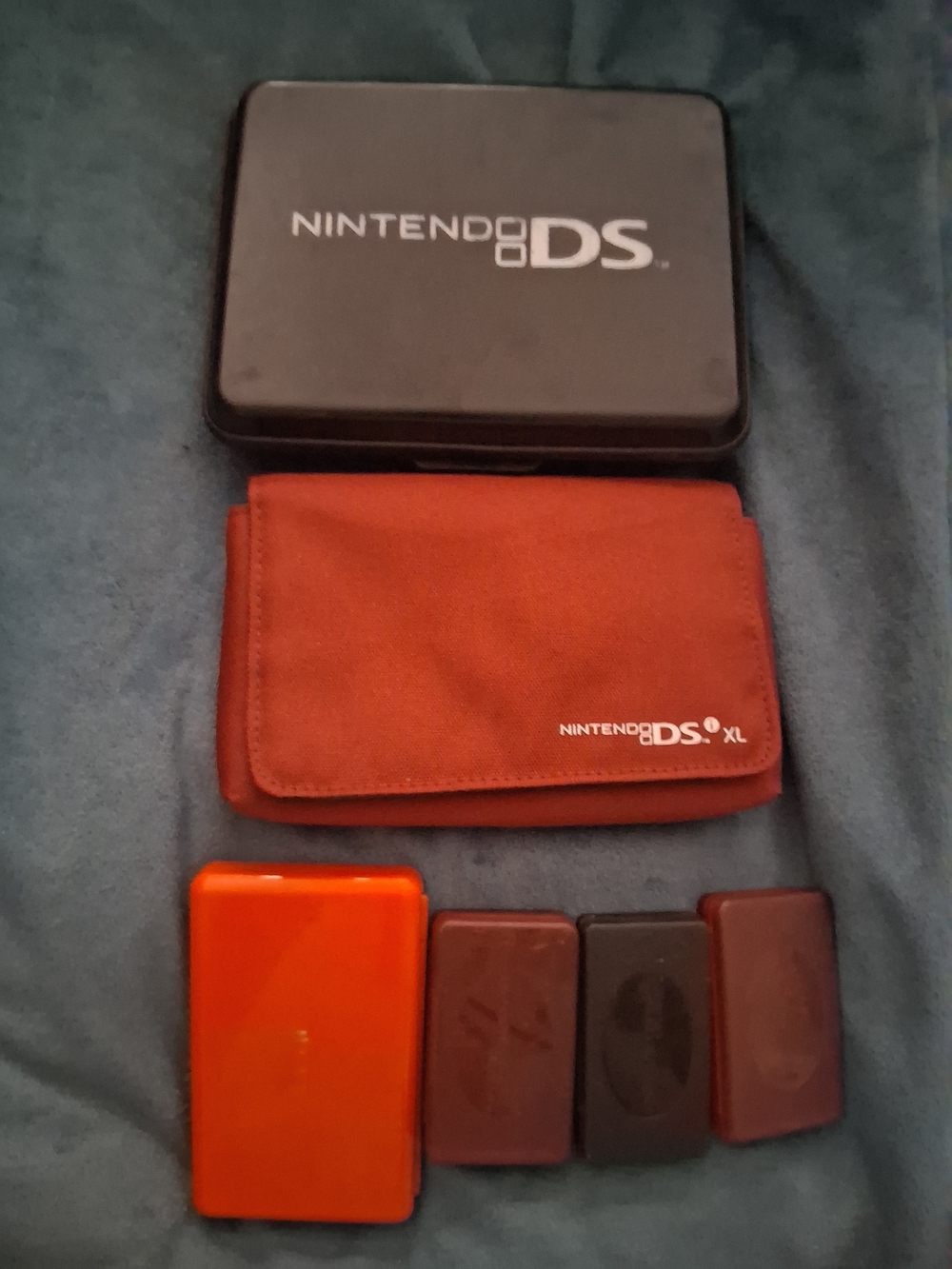 Nintendo DSi XL Lot Of 2 Console Cases & 4 Multi Game Cartridge Holder Cases